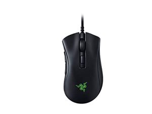 ماوس الألعاب Razer DeathAdder v2 الصغير: مستشعر بصري 8500K DPI - تصميم خفيف الوزن 62 جم - إضاءة Chroma RGB - 6 أزرار قابلة للبرمجة - شريط مانع للانزلاق مضمن - أسود كلاسيكي