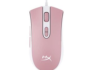 HyperX Pulsefire Core - ماوس ألعاب RGB ، تأثيرات ضوئية RGB يتم التحكم فيها بالبرمجيات وتخصيص ماكرو ، مستشعر Pixart 3327 حتى 6200 نقطة في البوصة ، 7 أزرار قابلة للبرمجة ، وزن الماوس 87 جم - أبيض / وردي