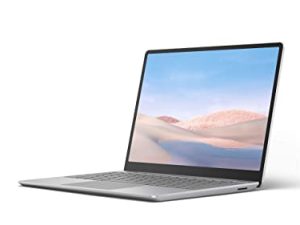 Microsoft Surface Laptop Go 12.4 بوصة تعمل باللمس Intel i5-1035G1 8GB 256GB SSD ، Windows 10 Home in S Mode (Platinum) 1-Yr Mfr. الضمان المحدود (مجدد)