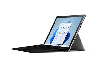 مايكروسوفت - Surface Pro 7+ - شاشة لمس 12.3 بوصة - Intel Core i5 - ذاكرة 8 جيجا بايت - SSD 128 جيجا بايت مع غطاء أسود (أحدث طراز) - بلاتيني