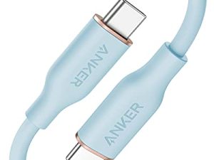 Anker USB-C to USB-C Cable، 643 Cable 100W 3ft، USB 2.0 Type C Charging Cable Fast Charge for MacBook Pro 2020، iPad Pro 2020، iPad Air 4، iPad Mini 6، Galaxy S21، Pixel، Switch (Misty Blue)