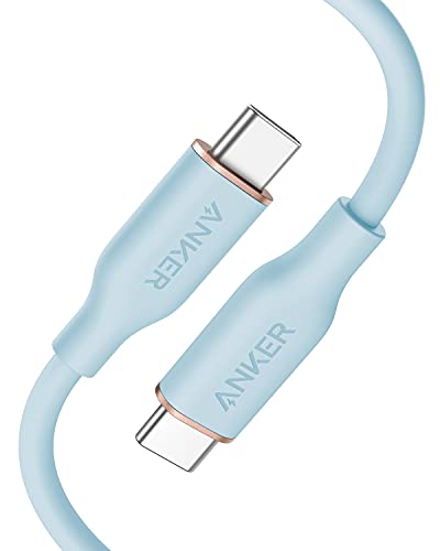 Anker USB-C to USB-C Cable، 643 Cable 100W 3ft، USB 2.0 Type C Charging Cable Fast Charge for MacBook Pro 2020، iPad Pro 2020، iPad Air 4، iPad Mini 6، Galaxy S21، Pixel، Switch (Misty Blue) Anker USB-C to USB-C Cable، 643 Cable 100W 3ft، USB 2.0 Type C Charging Cable Fast Charge for MacBook Pro 2020، iPad Pro 2020، iPad Air 4، iPad Mini 6، Galaxy S21، Pixel، Switch (Misty Blue)