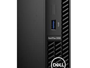 Dell 2022 Newest Optiplex 3090 Micro Form Factor Business Desktop ، Intel Core i5-10500T ، ذاكرة وصول عشوائي 16 جيجا ، 512 جيجا بايت PCIe SSD ، DisplayPort ، RJ-45 ، Wi-Fi 6 ، Bluetooth ، ماوس ولوحة مفاتيح سلكي ، Windows 11 Pro ، أسود