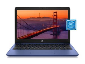 كمبيوتر محمول HP Stream 11 بوصة ، Intel Celeron N4020 ، Intel UHD Graphics 600 ، 4 جيجا بايت رام ، 64 جيجا بايت SSD ، Windows 11 Home in S mode (11-ak0030nr ، أزرق ملكي)