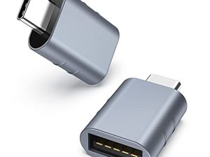 محول Syntech USB C إلى USB مجموعة من 2 USB C ذكر إلى USB3 محول أنثى متوافق مع iMac 2021 iPad Pro 2021 MacBook Pro 2020 MacBook Air 2020 وأجهزة أخرى من النوع C أو Thunderbolt 3 أزرق