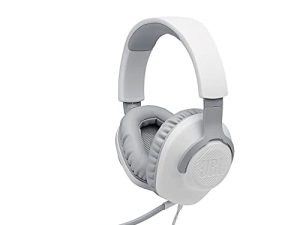 JBL Quantum 100 - سماعة رأس سلكية للألعاب - أبيض