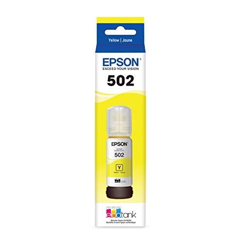 زجاجة عالية السعة EPSON T502 EcoTank Ink صفراء (T502420-S) لطابعات Epson EcoTank مختارة زجاجة عالية السعة EPSON T502 EcoTank Ink صفراء (T502420-S) لطابعات Epson EcoTank مختارة