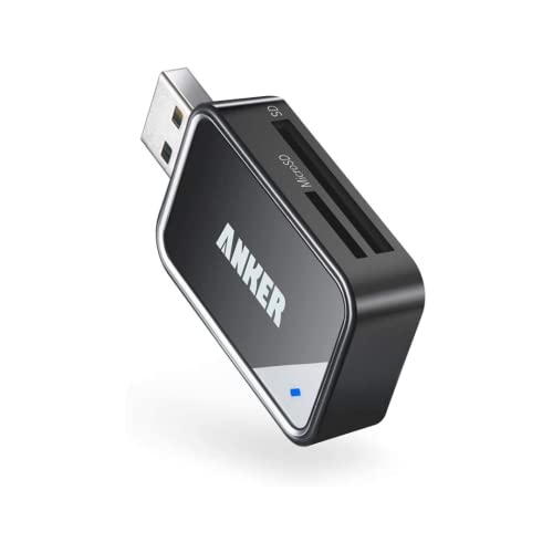 قارئ بطاقات Anker 2 في 1 USB 3.0 SD لـ SDXC و SDHC و SD و MMC و RS-MMC و Micro SDXC و Micro SD وبطاقة Micro SDHC وبطاقات UHS-I قارئ بطاقات Anker 2 في 1 USB 3.0 SD لـ SDXC و SDHC و SD و MMC و RS-MMC و Micro SDXC و Micro SD وبطاقة Micro SDHC وبطاقات UHS-I