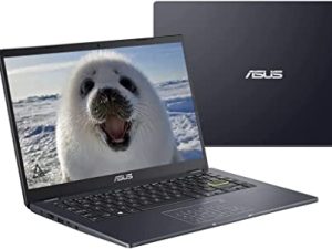 كمبيوتر محمول 2022 ASUS 14 بوصة عالي الدقة ، معالج Intel Celeron N4020 ، ذاكرة وصول عشوائي 4 جيجابايت ، ذاكرة فلاش eMMC سعة 64 جيجابايت ، بطاقة رسومات Intel HD Graphics 500 ، كاميرا ويب عالية الدقة ، مكبرات صوت ستيريو ، أسود ، Windows 11S ، بطاقة Snowbell USB بسعة 32 جيجابايت