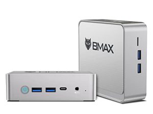 Bmax Mini PC Windows 11 Pro ، B3Plus 16GB RAM / 512GB SSD كمبيوتر مكتبي صغير Intel 11th Gen N5095 حتى 2.9GHz ، شاشة عرض ثلاثية الأبعاد 4K غطاء Push-Pull Micro PC HDMI × 2 + Type-C × 1 / Gigabit Ethernet