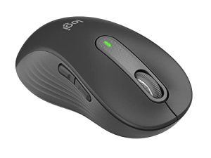 ماوس لاسلكي يسار من Logitech Signature M650 - للأيدي اليسرى كبيرة الحجم ، وبطارية لمدة عامين ، ونقرات صامتة ، وأزرار جانبية قابلة للتخصيص ، وبلوتوث ، وتوافق مع أجهزة متعددة - جرافيت