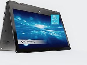 أحدث شاشة تعمل باللمس 11.6 HD 2 في 1 كمبيوتر محمول قابل للتحويل باللون الأسود Intel N4020 4GB RAM 64GB SSD Mini-HDMI Webcam Windows 10 S (تم تجديده)