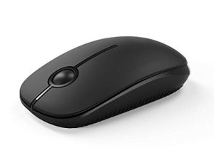 ماوس لاسلكي VssoPlor ، 2.4G نحيف للكمبيوتر المحمول مع مستقبل نانو لأجهزة الكمبيوتر المحمول والكمبيوتر الشخصي والكمبيوتر المحمول والكمبيوتر (أسود)