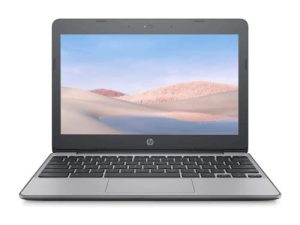 HP 11 "HD IPS Lightweight Chromebook ، معالج Intel Celeron يصل إلى 2.38 جيجاهرتز ، 2 جيجابايت رام ، 16 جيجابايت SSD ، شبكة WiFi فائقة السرعة ، HDMI ، كاميرا ويب ، نظام تشغيل Chrome (تم تجديده) (رمادي دايل)