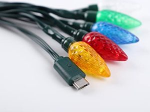 YAGE Tale LED عيد الميلاد ضوء شاحن الهاتف الحبل USB مايكرو و لمبة شحن كابل 10led متعدد الألوان لمبة متوافقة مع مايكرو