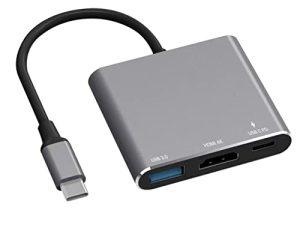 محول USB C متعدد المنافذ AV مع مخرج HDMI 4K منفذ USB 3.0 ومنفذ شحن سريع USB-C متوافق مع MacBook Pro M1 / 16-20 Air M1 / 18-20 Ipad pro iMac وأجهزة USBc الأخرى