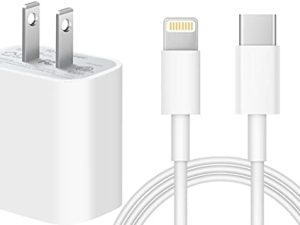 iPhone 14 13 12 11 Super Fast Charger [معتمد من Apple MFi] شاحن عالي السرعة 20W PD USB-C شاحن جداري 6FT متوافق مع iPhone 14/14 Pro / 14 Pro Max / 14 Plus / 13 / 13Pro / 12/12 Pro / 11 / 11Pro ، iPad