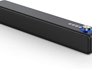 مكبرات صوت LENRUE للكمبيوتر ومكبرات صوت Bluetooth 5.0 للكمبيوتر مع ميكروفون وباس ومكبر صوت سلكي / لاسلكي للكمبيوتر المكتبي والكمبيوتر الشخصي والكمبيوتر المحمول والكمبيوتر اللوحي والهاتف والمزيد