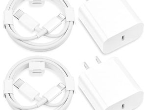 شاحن iPhone سريع ، 【معتمد من Apple MFi】 عبوة 20 واط من النوع C كتلة شحن سريع مع سلك كابل لايتنينج 6FT USB C إلى Lightning متوافق مع iPhone 14/13/12/11 / Pro / Pro Max / 11 / Xs Max / XR / X ، iPad