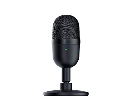 ميكروفون مكثف USB صغير من Razer Seiren: للبث والألعاب على جهاز الكمبيوتر - جودة تسجيل احترافية - نمط الالتقاط الفائق الدقة - حامل مائل - مقاوم للصدمات - أسود كلاسيكي ميكروفون مكثف USB صغير من Razer Seiren: للبث والألعاب على جهاز الكمبيوتر - جودة تسجيل احترافية - نمط الالتقاط الفائق الدقة - حامل مائل - مقاوم للصدمات - أسود كلاسيكي