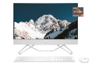 كمبيوتر مكتبي HP مقاس 27 بوصة متعدد الإمكانات و AMD Ryzen 7 5700U وذاكرة وصول عشوائي (RAM) سعة 12 جيجابايت وذاكرة وصول عشوائي (SSD) بسعة 256 جيجابايت ومحرك أقراص ثابتة سعة 1 تيرابايت وشاشة عرض IPS عالية الدقة بالكامل ونظام التشغيل Windows 11 Pro وكاميرا ويب للخصوصية بدقة 720 بكسل وميكروفونات مزدوجة ولوحة مفاتيح وماوس (27 -CB0052 ، 2022)