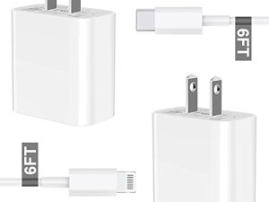 [معتمد من Apple MFi] شاحن سريع iPhone 12 13 ، عبوتان من Matsusho 20W USB C شاحن جداري لتوصيل الطاقة مع عبوتين 6.6FT USB C إلى كابل Lightning متوافق مع iPhone 13 12 11 XS XR X 8 7 iPad