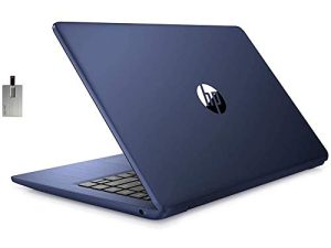 كمبيوتر محمول 2021 HP Stream 14 بوصة HD SVA ، معالج Intel Celeron N4000 ، ذاكرة وصول عشوائي 4 جيجابايت ، ذاكرة فلاش eMMC سعة 64 جيجابايت ، كاميرا ويب ، مكتب لمدة عام واحد ، بطاقة رسومات Intel UHD 600 ، نظام Win 10S ، أزرق ملكي ، بطاقة SnowBell USB بسعة 32 جيجابايت