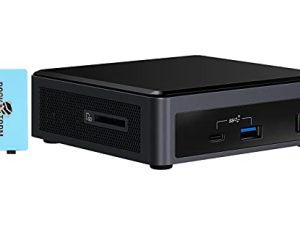 NUC Kit-10I5-Small-2021 الكمبيوتر المكتبي الصغير للمنزل والأعمال أسود (Intel i5-10210U رباعي النواة ، ذاكرة وصول عشوائي 16 جيجا بايت ، 256 جيجا بايت PCIe SSD ، Intel UHD ، WiFi ، بلوتوث ، 1xHDMI ، بطاقة SD ، Win 10 Pro) مع Hub