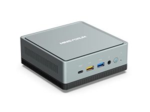 MINISFORUM DeskMini UM350 Mini PC AMD Ryzen 5 3550H DDR4 16 جيجابايت RAM + 512 جيجابايت NVMe SSD كمبيوتر مكتبي ، HDMI / DP / USB-C 4K @ 60Hz دعم شاشة ثلاثية ، 2.5G LAN ، Radeon Vega 8 Graphics Mini Computer