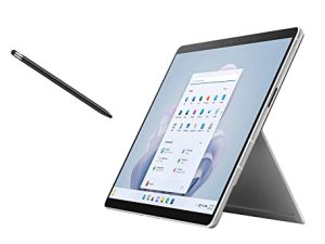 Microsoft Surface Pro 9 ، شاشة لمس 2 في 1 مقاس 13 بوصة ، الجيل الثاني عشر من Intel Core i5-1235U ، بطاقة رسومات Intel Iris Xe ، ذاكرة وصول عشوائي DDR5 سعة 8 جيجابايت ، محرك أقراص صلبة SSD بسعة 1 تيرابايت ، نظام التشغيل Windows 11h ، بلاتينيوم ، الجهاز فقط ، مع قلم MTC Stylus Pen