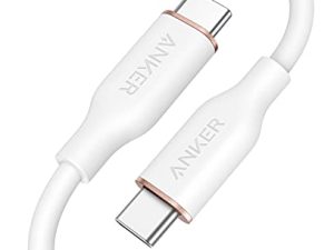 Anker USB-C to USB-C Cable، 643 Cable 100W 3ft، USB 2.0 Type C Charging Cable Fast Charge for MacBook Pro 2020، iPad Pro 2020، iPad Air 4، iPad Mini 6، Galaxy S21، Pixel، Switch (Cloud White)