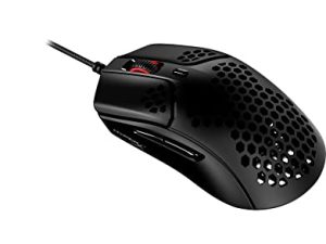 HyperX Pulsefire Haste - ماوس ألعاب ، خفيف الوزن للغاية ، 59 جرام ، هيكل قرص العسل ، تصميم Hex ، RGB ، كابل HyperFlex USB ، حتى 16000 نقطة في البوصة ، 6 أزرار قابلة للبرمجة