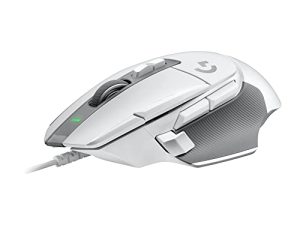 ماوس الألعاب السلكية لوجيتك G502 X - مفاتيح أساسية ميكانيكية ضوئية هجينة LIGHTFORCE ، مستشعر ألعاب HERO 25K ، متوافق مع الكمبيوتر الشخصي - macOS / Windows - أبيض
