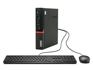 كمبيوتر مكتبي صغير برجي صغير الحجم من لينوفو ثينك سنتر M900 (انتل كور i5-6500T ، 8 جيجا رام ، 256 جيجا اس اس دي ، يو اس بي 3.0 ، واي فاي) ويندوز 10 برو (تم تجديده)