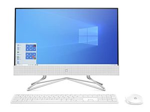 كمبيوتر مكتبي HP متعدد الإمكانات مقاس 21.5 بوصة ، معالج AMD Athlon Silver 3050U ، رسومات AMD Radeon ، ذاكرة وصول عشوائي سعتها 4 جيجابايت ، سعة تخزين 128 جيجابايت ، Windows 10 Home (22-dd0110 ، 2021)