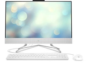 كمبيوتر مكتبي HP 22 بوصة متعدد الإمكانات ، معالج AMD Athlon Silver 3050U ، رسومات AMD Radeon ، ذاكرة وصول عشوائي 4 جيجا بايت ، 256 جيجا بايت SSD ، Windows 11 Home (22-dd0210 ، أبيض ثلجي)