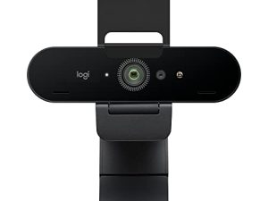 كاميرا ويب Logitech Brio 4K ، Ultra 4K HD Video Calling ، ميكروفون إلغاء الضوضاء ، HD Auto Light Correction ، مجال رؤية واسع ، يعمل مع Microsoft Teams ، Zoom ، Google Voice ، PC / Mac / Laptop / Macbook / Tablet