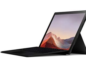 Microsoft Surface Pro 7 - شاشة لمس 12.3 بوصة - معالج Intel Core i5 العاشر - ذاكرة 8 جيجا بايت - SSD 256 جيجا بايت - أسود غير لامع مع غطاء كتابة أسود