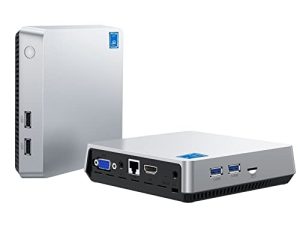 كمبيوتر صغير بدون مروحة معالج Intel Atom Z8350 ، كمبيوتر صغير Windows 10 Pro ، 4GB LDDR3 64GB EMMC ، كمبيوتر مكتبي صغير يدعم شاشة مزدوجة / 4K HD / 2.4G + 5G Dual-Band WiFi ، مسرح منزلي للأعمال