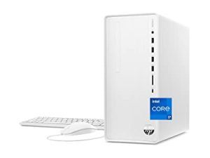 كمبيوتر مكتبي HP Pavilion ، الجيل الثاني عشر من Intel Core i7-12700 ، 12 جيجابايت SDRAM ، 512 جيجابايت SSD ، Windows 11 Home ، Wi-Fi 6 & Bluetooth ، 9 منافذ USB ، لوحة مفاتيح وماوس سلكية كومبو ، برج كمبيوتر مدمج مسبقًا (TP01- 3070 ، 2022)