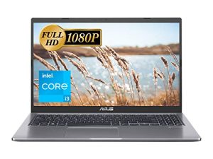 كمبيوتر محمول ASUS VivoBook 15 ، شاشة 15.6 بوصة عالية الدقة ، Intel Core i3-1115G4 ، ذاكرة وصول عشوائي 12 جيجا بايت ، 256 جيجا بايت SSD ، USB Type-C ، HDMI ، Wi-Fi ، Windows 11 Home ، رمادي أردوازي