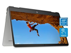 كمبيوتر محمول HP Chromebook x360 14 ، معالج Intel Celeron ، ذاكرة وصول عشوائي سعة 4 جيجابايت ، 32 جيجابايت eMMC ، 14 بوصة HD (1366 × 768) ، نظام تشغيل Chrome ، كاميرا ويب وميكروفونات مزدوجة ، عمل ، ترفيه ، مدرسة ، عمر بطارية طويل (14a-ca0040nr ، 2021 )