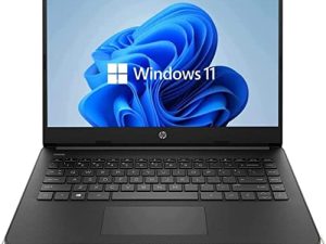2022 HP 14 "Flagship Laptop، Windows 11 OS، AMD Dual-Core Processor Up to 2.60 GHz، 4GB RAM، 64GB SSD، Webcam، Dale Black (متجدد)
