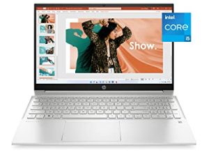 HP Pavilion Laptop ، Intel Iris X Graphics ، معالج Intel Core من الجيل الثاني عشر ، 8 جيجا بايت رام ، 512 جيجا بايت SSD ، شاشة BrightView Full HD ، Windows11 Home OS ، مكبرات صوت كمبيوتر مزدوجة ، Wi-Fi 6 (15-eg2010nr ، 2022)
