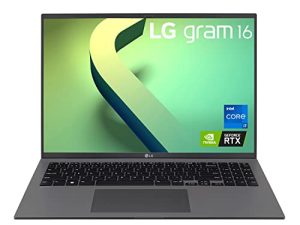 LG Gram (2022) 16Z90Q كمبيوتر محمول خفيف الوزن للغاية ، شاشة IPS 16 بوصة (2560 × 1600) IPS ، وحدة معالجة مركزية Intel i7 1260P ، وحدة معالجة الرسومات NVIDIA RTX2050 ، ذاكرة وصول عشوائي (RAM) سعة 16 جيجابايت ، 1 تيرابايت NVMe SSD ، كاميرا ويب FHD ، WiFi 6E ، Thunderbolt 4 ، Windows 11 ، رمادي