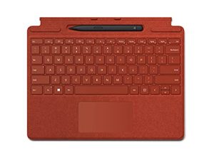لوحة مفاتيح Microsoft Surface Pro Signature مع قلم Microsoft Surface Slim Pen 2 - أحمر الخشخاش