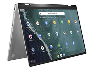 كمبيوتر محمول ASUS Chromebook Flip C434 2 في 1 ، شاشة لمس 14 بوصة عالية الدقة تعمل باللمس 4-Way NanoEdge ، معالج Intel Core M3-8100Y ، ذاكرة وصول عشوائي 4 جيجا بايت ، سعة تخزين 64 جيجا بايت eMMC ، هيكل معدني بالكامل ، KB بإضاءة خلفية ، Chrome OS- C434TA-DSM4T ، فضة