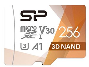 بطاقة ذاكرة Micro SD بسعة 256 جيجابايت من Silicon Power U3 SDXC بسرعة تصل إلى 100 ميجابايت / ثانية مع محول لـ Nintendo-Switch والكاميرات ومنصة Steam والطائرات بدون طيار