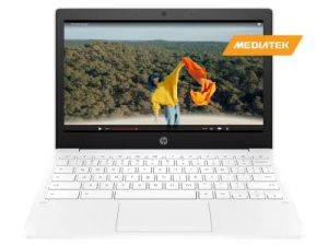 كمبيوتر محمول HP Chromebook 11 ، MediaTek MT8183 ، ذاكرة وصول عشوائي سعتها 4 جيجابايت ، 64 جيجابايت eMMC ، شاشة 11.6 بوصة عالية الدقة مضادة للتوهج ، نظام تشغيل كروم ، عمر بطارية طويل ، منفذ USB-C ، مكبرات صوت مضبوطة حسب الطلب ، حجم صغير (11a-na0080nr ، 2022 ، سنو وايت)