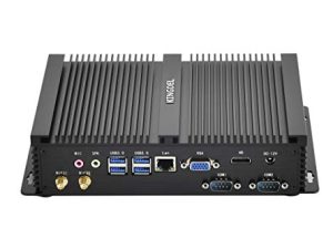 كمبيوتر صناعي KINGDEL بدون مروحة ، كمبيوتر صغير ، وحدة المعالجة المركزية Intel i7 من الجيل الثامن مع Window 11 Pro ، وذاكرة وصول عشوائي 16 جيجا بايت 512 جيجا بايت NVMe SSD ، 4xUSB 3.0 ، منفذ HD ، VGA ، 2xCOM RS232 ، حقيبة معدنية